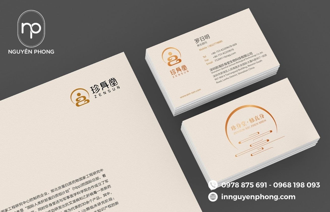 Mẫu logo đông y trên card visit